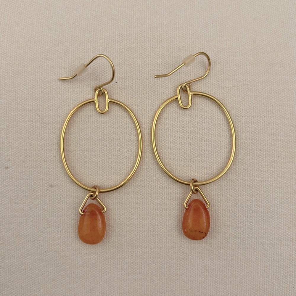 Madewell Stone Collection Chrysoprase Statement Earrings